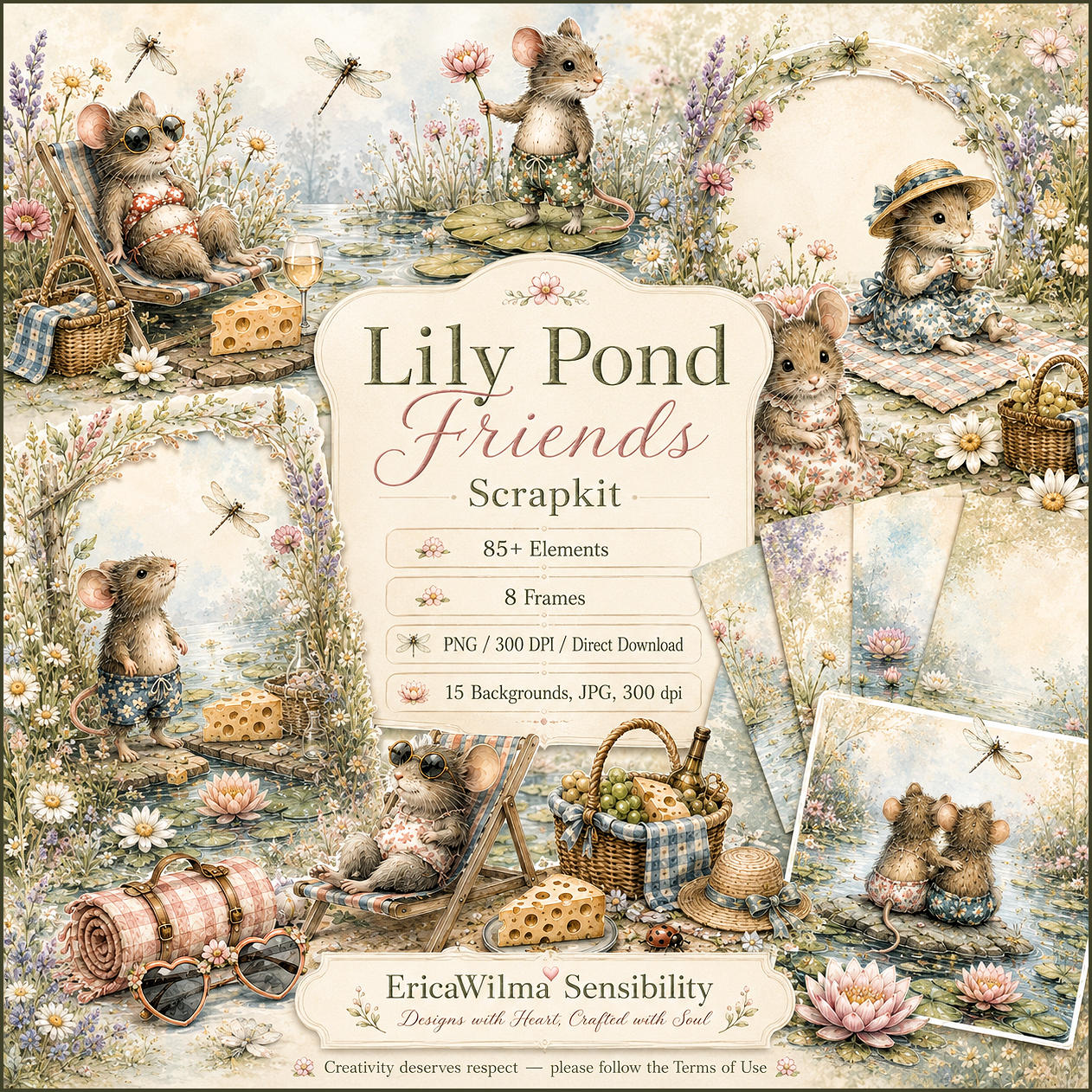 (image for) EW AI Scrapkit Lily Pond Friends 2026